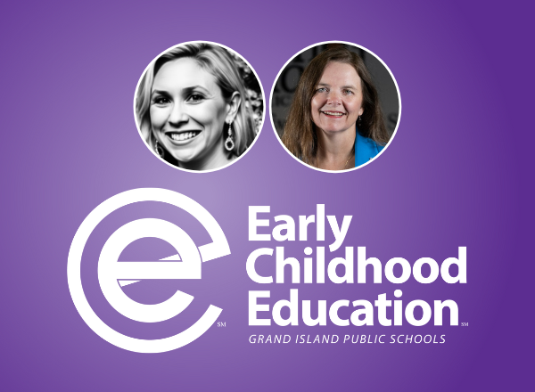 Early Childhood Education at GIPS logo with headshots of Dr. Lantz & Mrs. Schnitzler
